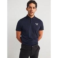 Castore Mens Golf Pinnacle Polo Striped - Navy