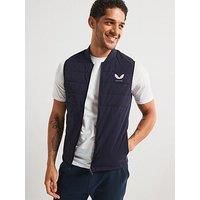 Castore Mens Training Apex Hybrid Quilted Gilet -Midnight Navy