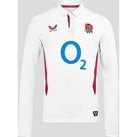 England Rugby Home Classic Long Sleeve Jersey 2025/26 - White - Mens