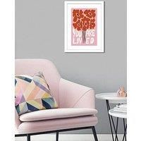 The Art Group You Are Loved Framed Art Print By Miho Art Studio