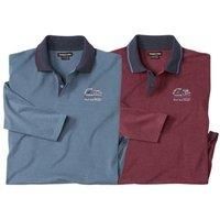 Snow Mountain Long-Sleeved Polo Shirt Pack of 2