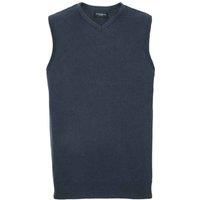 Russell Collection Mens Knitted V Neck Sleeveless Sweatshirt / N/A N/A RW9248