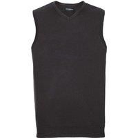 Russell Collection Mens Knitted V Neck Sleeveless Sweatshirt / N/A N/A RW9248