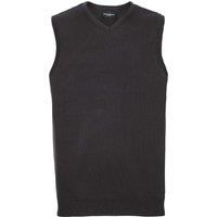 Russell Collection Mens Knitted V Neck Sleeveless Sweatshirt / N/A N/A RW9248