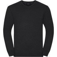 Russell Collection Mens Knitted V Neck Sweatshirt RW9093