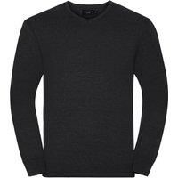 Russell Collection Mens Knitted V Neck Sweatshirt RW9093