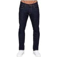 Enzo Men's Stretch Tapered Jeans in Dark Blue | Size: 32R