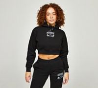 Hoodrich Womens Shadow Crop Hoodie - Black - Size XL