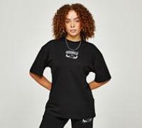Hoodrich Womens Shadow Boyfriend T-Shirt - Black - Size XS
