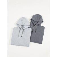 Brave Soul Men's 2 Pack Overhead Hoodies in Charcoal | Size: XL
