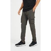 Brave Soul Men's Elasticated Waist Cargo Style Trousers in Khaki | Size: 32R