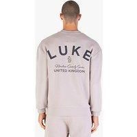 Luke 1977 Oakwood Back Print Sweatshirt - Grey