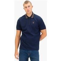 Luke 1977 Men's Throop Zip Neck Polo in Dark Navy | Size: 2XL