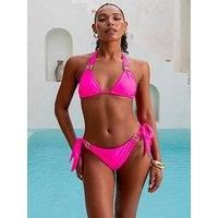 Moda Minx Amour Triangle Bikini Top - Hot Pink