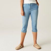 Regatta Women's Breathable Bayletta Capri Trousers True Denim Light Blue, Size: 12