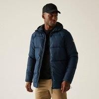 Regatta Men's Marshgrave Insulating Hooded Baffled Jacket in Navy | Size: XL