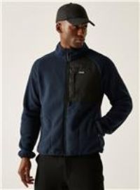 Regatta Mens Frankie Soft Lightweight Borg Full Zip Fleece - Navy - 3XL