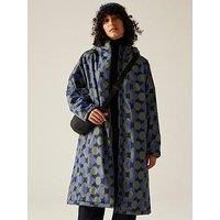 Regatta Womens Orla Kiely Changing Robe Oversized Fleece Lined Waterproof