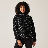 Regatta Women's Frankie Borg Full-Zip Insulating Fleece Sweatshirt in Black | Size: 14