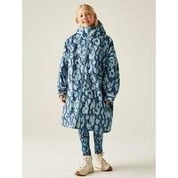 Regatta Kids Spirit Of Adventure Changing Robe - Storm Blue/Leopard Print - 5-9 Yrs