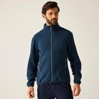 Regatta Men's Elnut Stretch Active Full-Zip Fleece in Blue | Size: Small