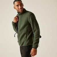 Regatta Men's Elnut Stretch Active Full-Zip Fleece in Green | Size: Large