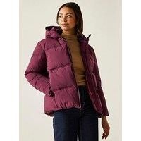 Regatta Women's Roxienne Hooded Water-Repellent Insulating Baffled Jacket in Purple | Size: 10