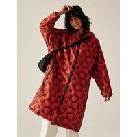Regatta Womens Orla Kiely Changing Robe Oversized Fleece Lined Waterproof
