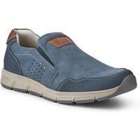 Pavers Men's Wide Fit Casual Slip-On Trainers in Navy | Size: 9