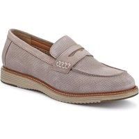 Leather Slip-On Casual Shoes - Beige Size 11
