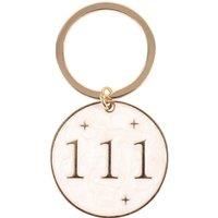 Something Different 111 Angel Number KeyringOne Size Gold/Cream  SD5844