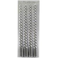 Something Different Twist Taper Candle (Pack of 4) / One Size Silver SD6015