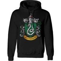 Harry Potter Men's Slytherin Distressed Hoodie in Black | Size: Small
