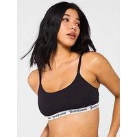 Juicy Couture Classic Logo Band Bralette - Black