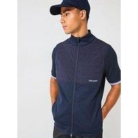 Lyle & Scott Golf Mens Windjammer Full Zip Vest - Navy