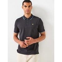 Lyle & Scott Men's Tipped Polo Shirt, Black