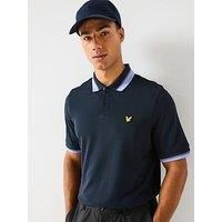 Lyle & Scott Golf Mens Tipped Rib Polo Shirt - Navy