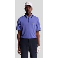 Lyle & Scott Golf Mens Tipped Rib Polo Shirt - Navy