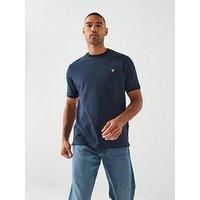 Lyle & Scott Football Jacquard Relaxed Fit T-Shirt- Navy