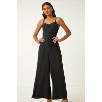 Roman Pleated Strappy Jumpsuit 14 female