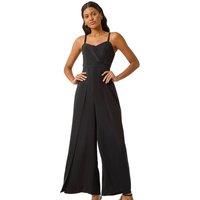 Roman Pleated Strappy Jumpsuit 18 female