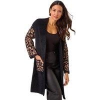 Roman Animal Print Jacquard Cardigan 18 female