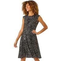 Roman Sequin Twist Front Stretch Dress 16 female