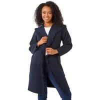 Roman Petite Navy Tassel Pocket Detail Cardigan - Size 14 14 female