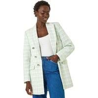 Roman Longline Checkered Boucle Jacket 16 female