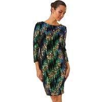 Roman Sequin Shimmer Velvet Dress 16 female