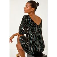 Roman Sequin Embellished Velvet Bodycon Dress 12 female