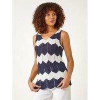 Chevron Stripe Knit Top for Women UK - Ladies Roman