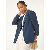Linen Blend Blazer for Women UK - Ladies Roman Petite