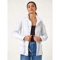 Roman Buttoned Stretch Safari Jacket 10 female